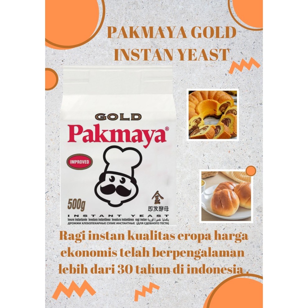 

PAKMAYA gold ragi instant yeast 500 gram