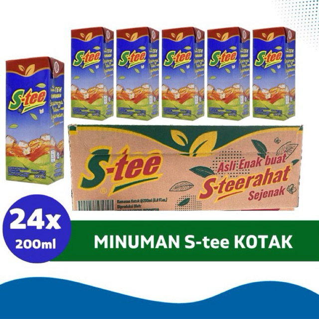 

S-Tee Teh 200ml isi 24 | STee Kotak 1 Karton isi 24 pcs / S Tee Dus