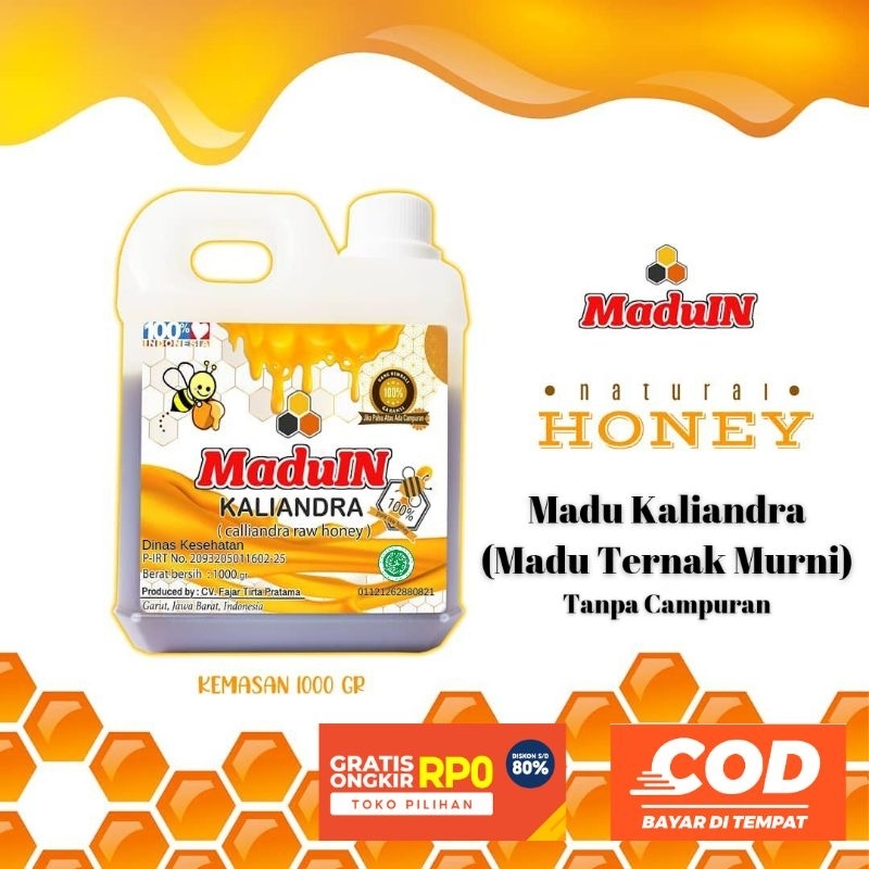 

MADU IN (MADU MURNI KALIANDRA) MADU ASLI raw honey nektar kaliandra, (lebah apis cerana/nyiruan)