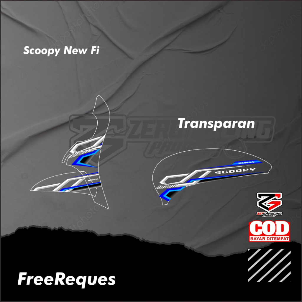 STRIPING STICKER HONDA SCOOPY LIST TERBARU 2 VARIASI FREE REQUEST NAMA NMR DLL