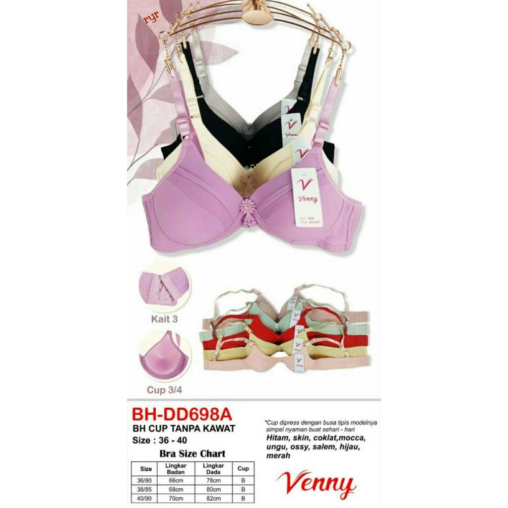 BH/BRA Venny Tanpa Kawat Daily Bra  DD 698A