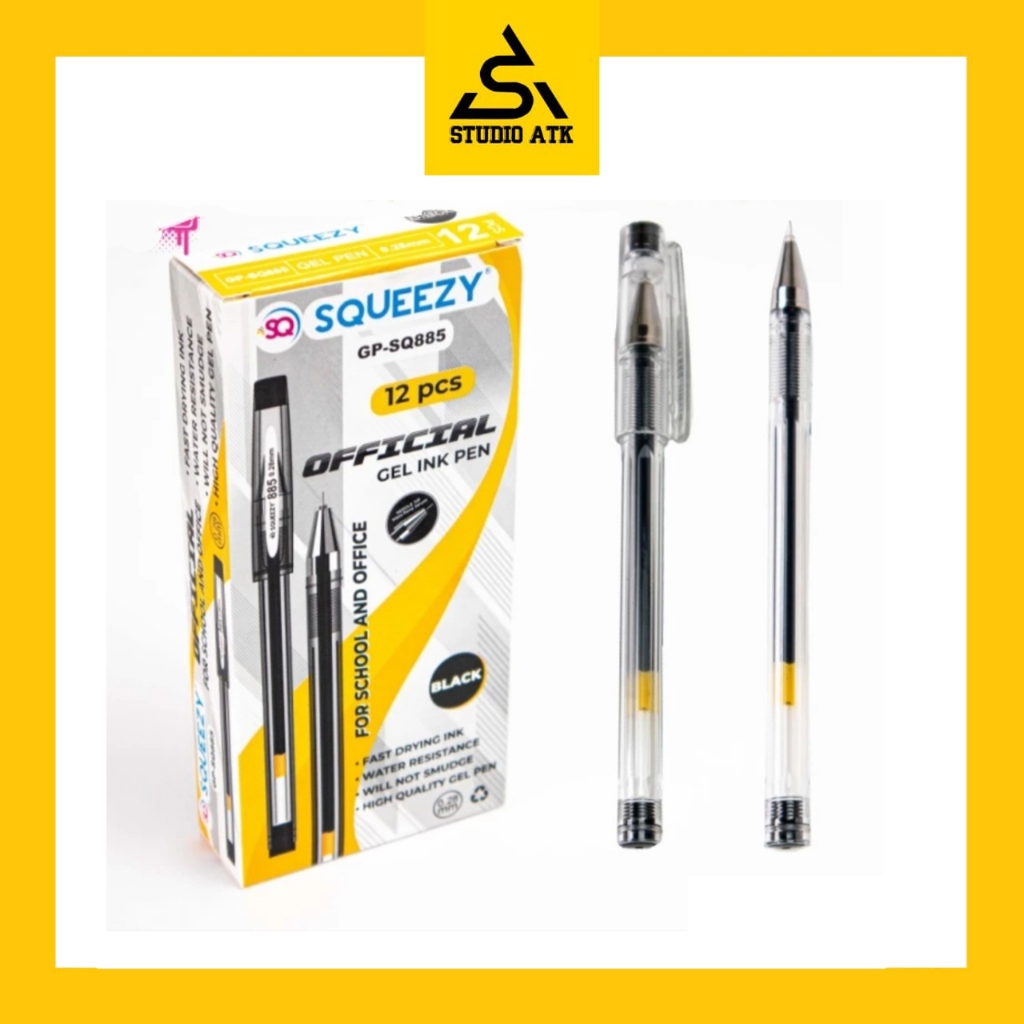 

Pulpen Squeezy GP-SQ885 Gel Ink Pen (Pack/12 pcs)