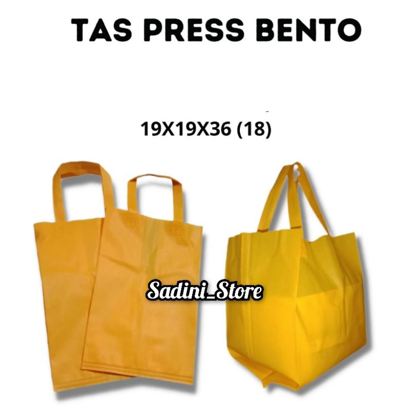 

Goodie bag box bento uk 19X19X36 satuan tas sembako tas press box bento sekat Hajatan