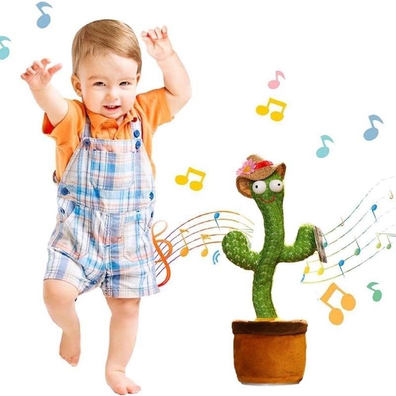 Diskont Cactus Toy Boneka Pintar Elektrik Led-Kaktus Joget Joget Bisa Ngomong Dance Led