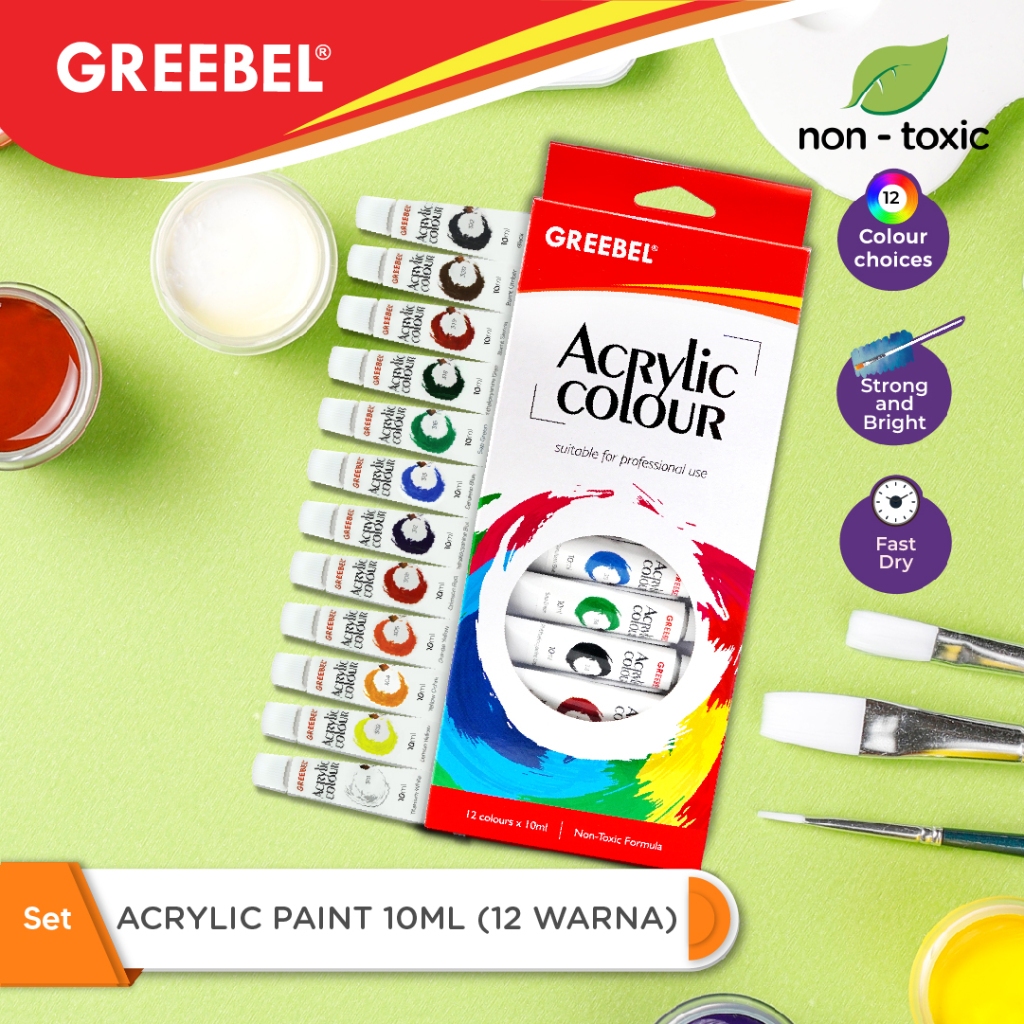 

GREEBEL Cat Akrilik 10 ML (12 WARNA) / ACRYLIC PAINTING