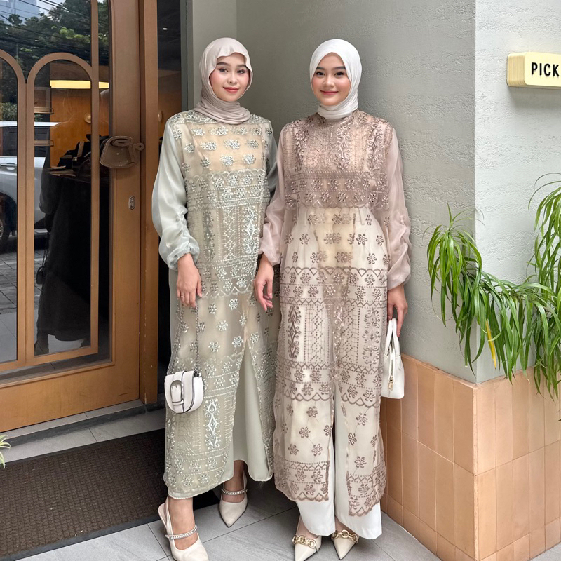 CALULA OUTER DRESS / OUTER DRESS ORGANZA / ORGANZA BORDIR