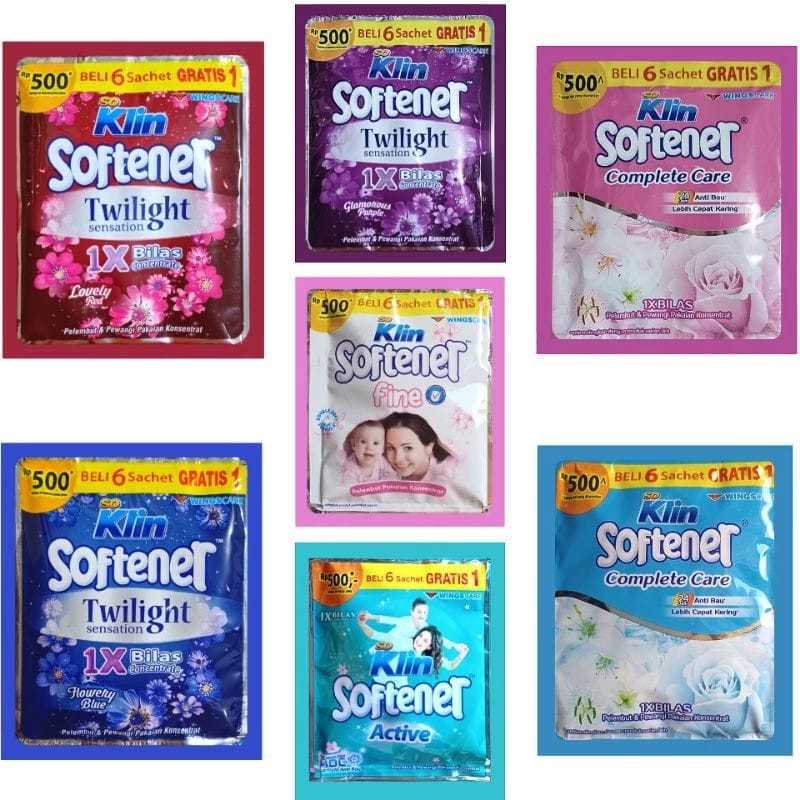 	 [24/48 SACHET] SOKLIN SOFTENER SACHET PEWANGI PELEMBUT PAKAIAN	