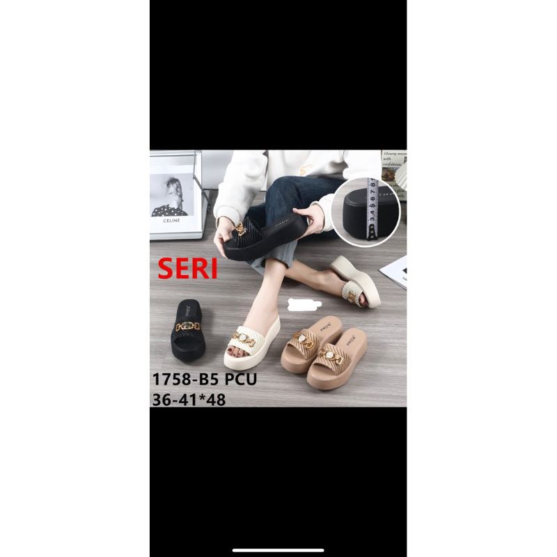 Sandal wedges wanita/Alina sandal tinggi jelly wanita dewasa