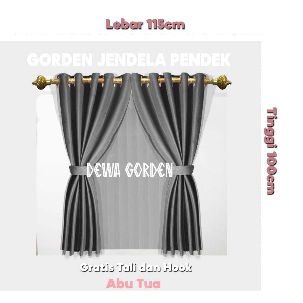 GORDEN JENDELA PENDEK - HORDENG JENDELA PENDEK - TIRAI JENDELA PENDEK - GORDYN JENDELA PENDEK EMBOSS