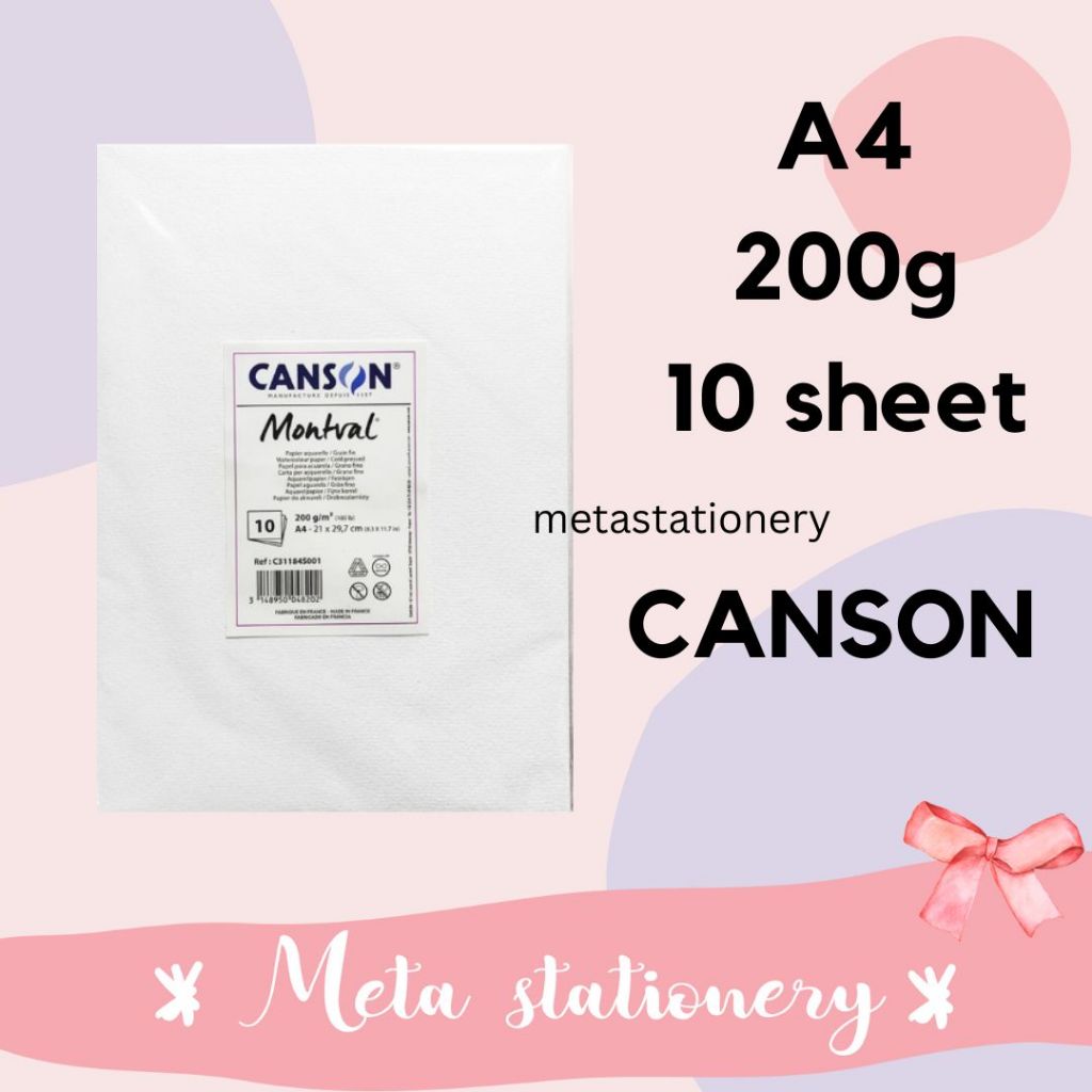 

Kertas Cat Air / Watercolor Paper Canson A4 200gr / 10 Sheet