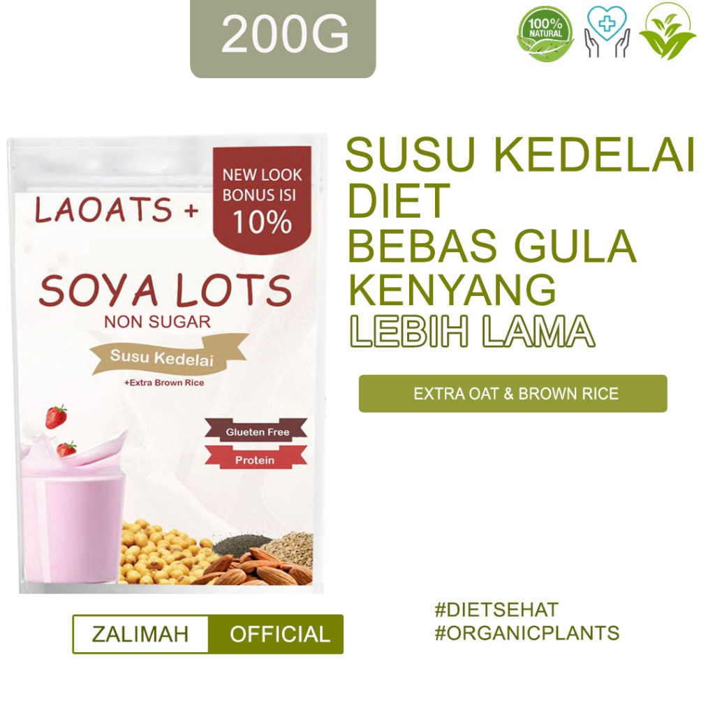 

Susu Kedelai Bubuk Oat Milk Tinggi Protein Meal Replacememt Penurun Berat Badan Non Sugar Laoats