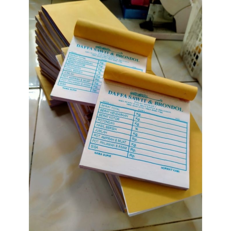 

Nota NCR 1/6 Folio + Porforasi