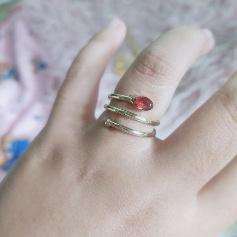 Swasa PREMIUM Cincin Ular Spiral Mata Awet Luar Dalam Kuning