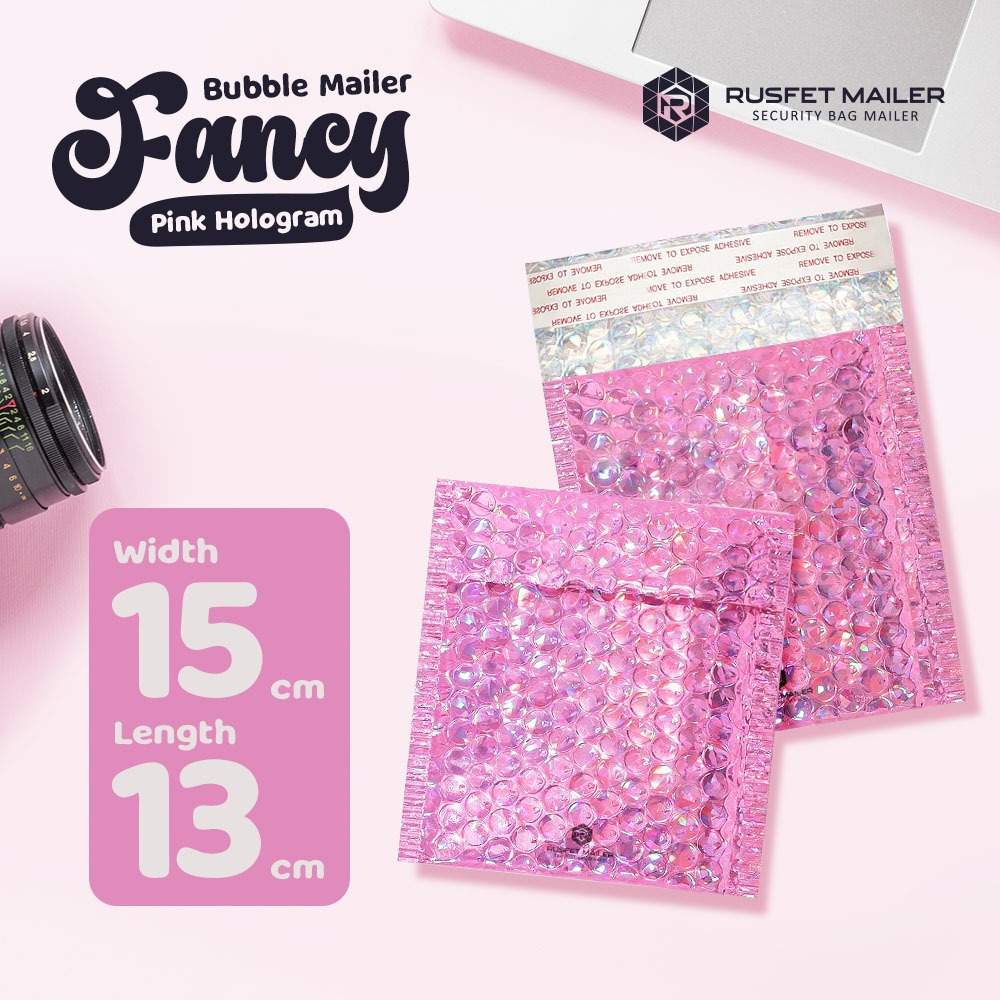 

Amplop Bubble Pink Hologram 15x16 Bubble Mailer Murah Satuan
