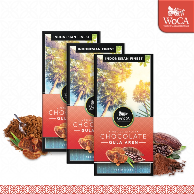 

WoCA Premium Cokelat Rasa Gula Aren 3 x 90g Bars