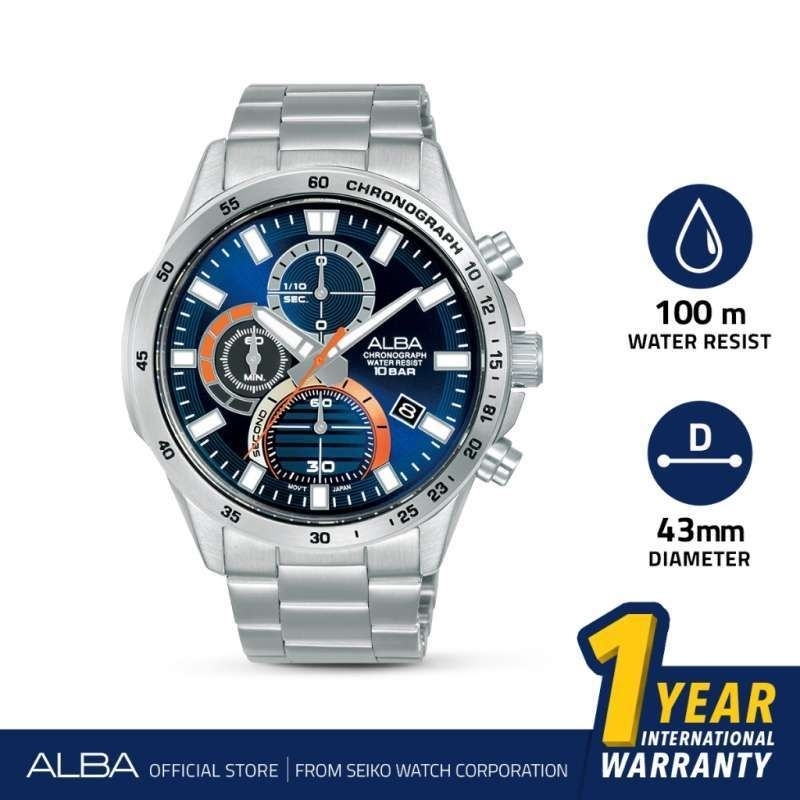 Jam Tangan Pria Analog Active Chrono Alba AM3971 Original