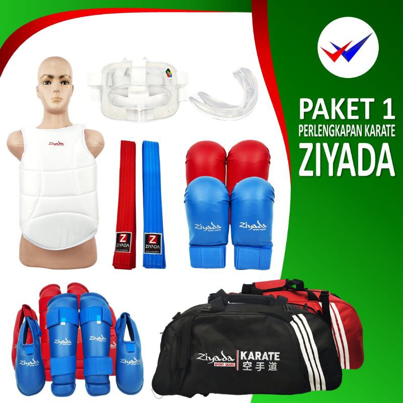 Paket Hemat Peralatan Pertandingan Kumite Karate Merk Ziyada