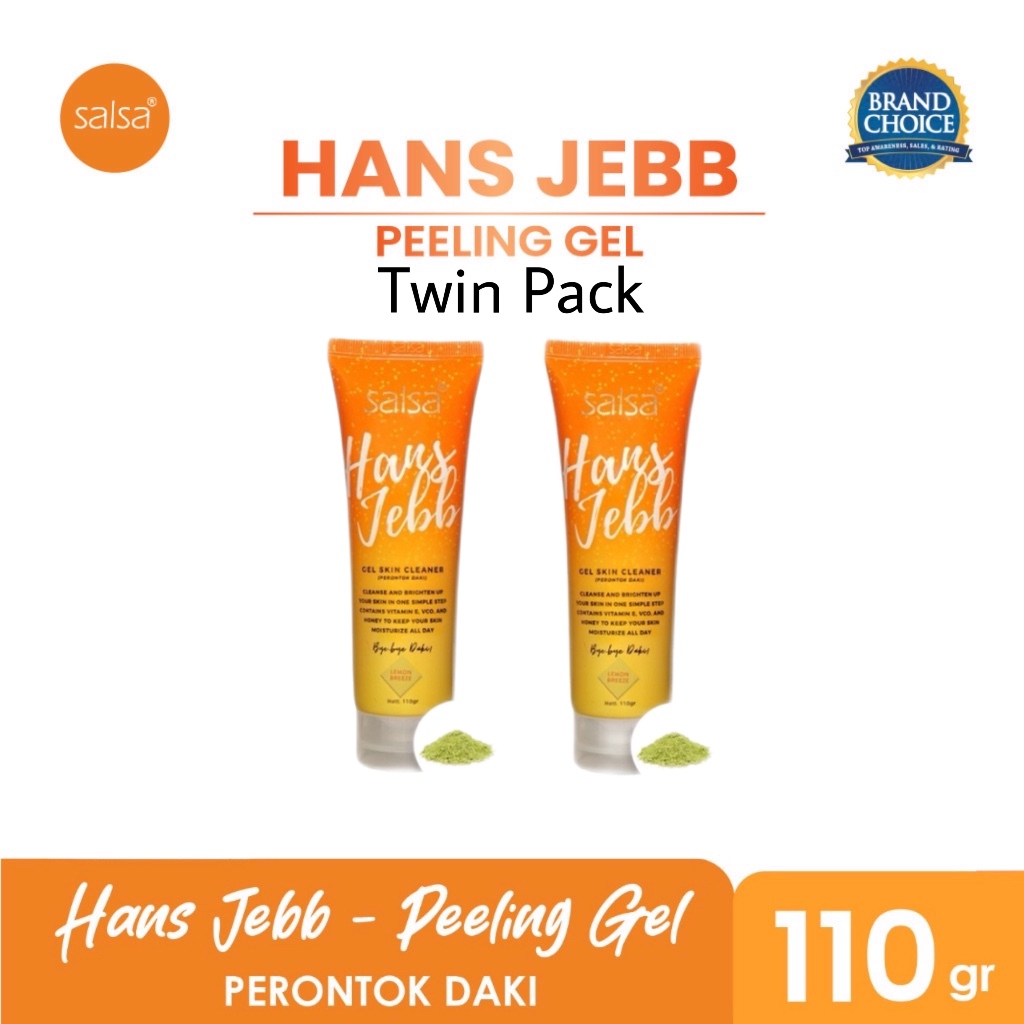 SALSA Hans Jebb Gel Skin Cleaner Green Tea Twin Pack Indonesia / Paket Perontok Daki 110gr 2 Pcs / L