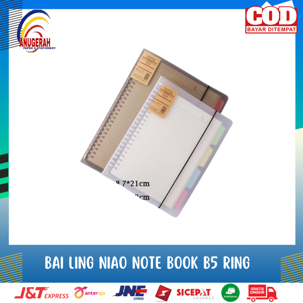 

BAI LING NIAO 54205 NOTE BOOK B5 RING (PCS)