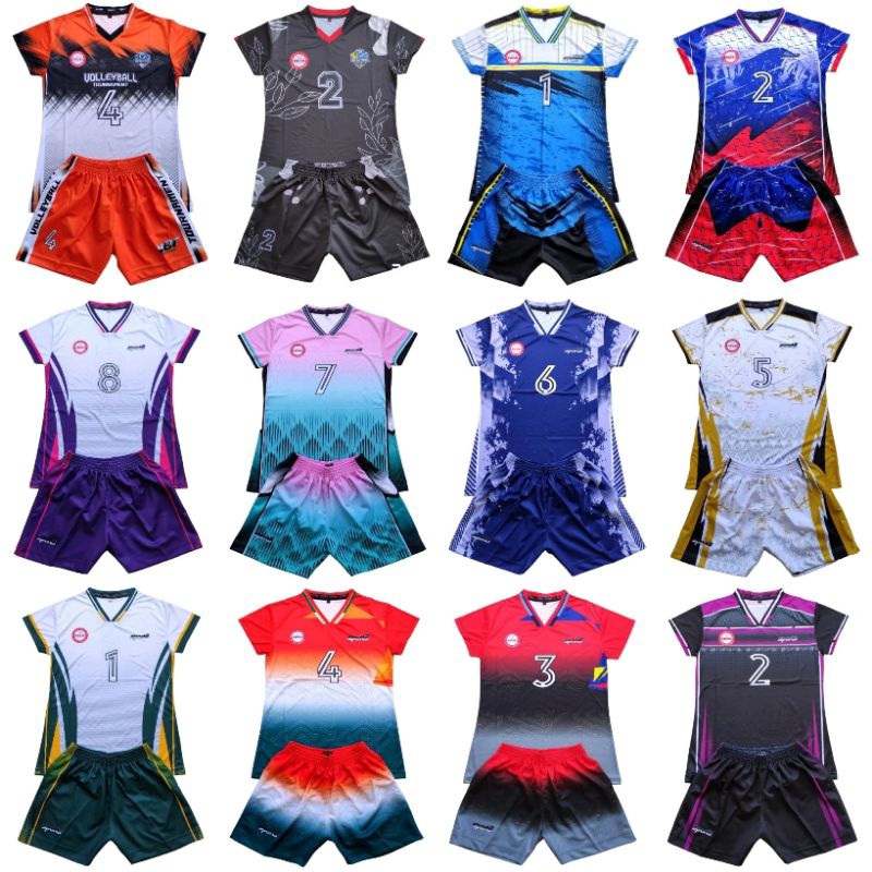 Baju stelan volly khusus wanita motif full printing