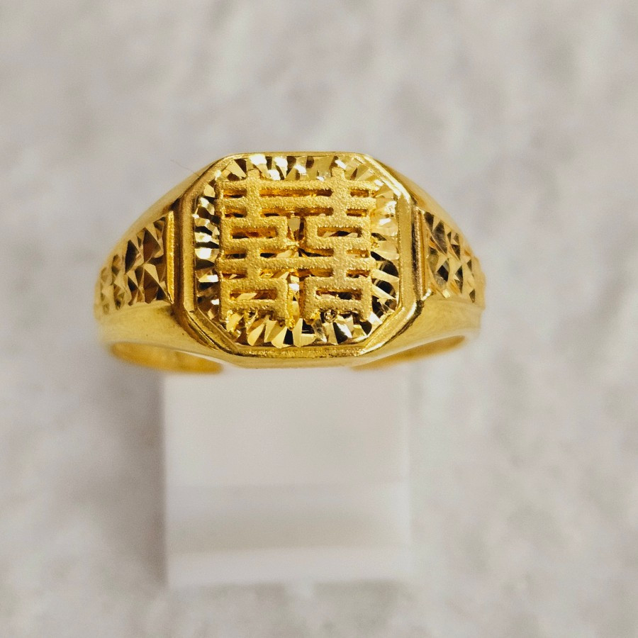 cincin cowok model stampel xuang xi variasi 3 emas 70 % 70% 700 16k