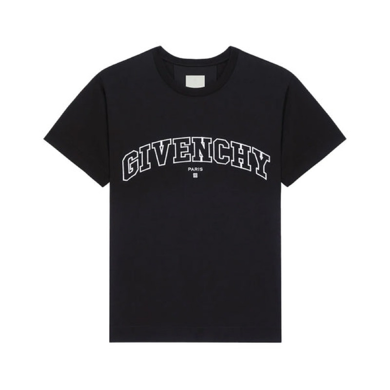 givenchy college embroidered jersey t shirt black original