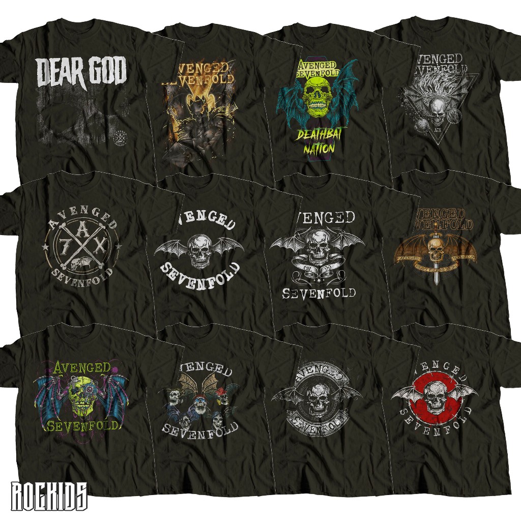 rockids - avenged sevenfold - a7x - tshirt avenged sevenfold - kaos dewasa dan anak - kaos band aven