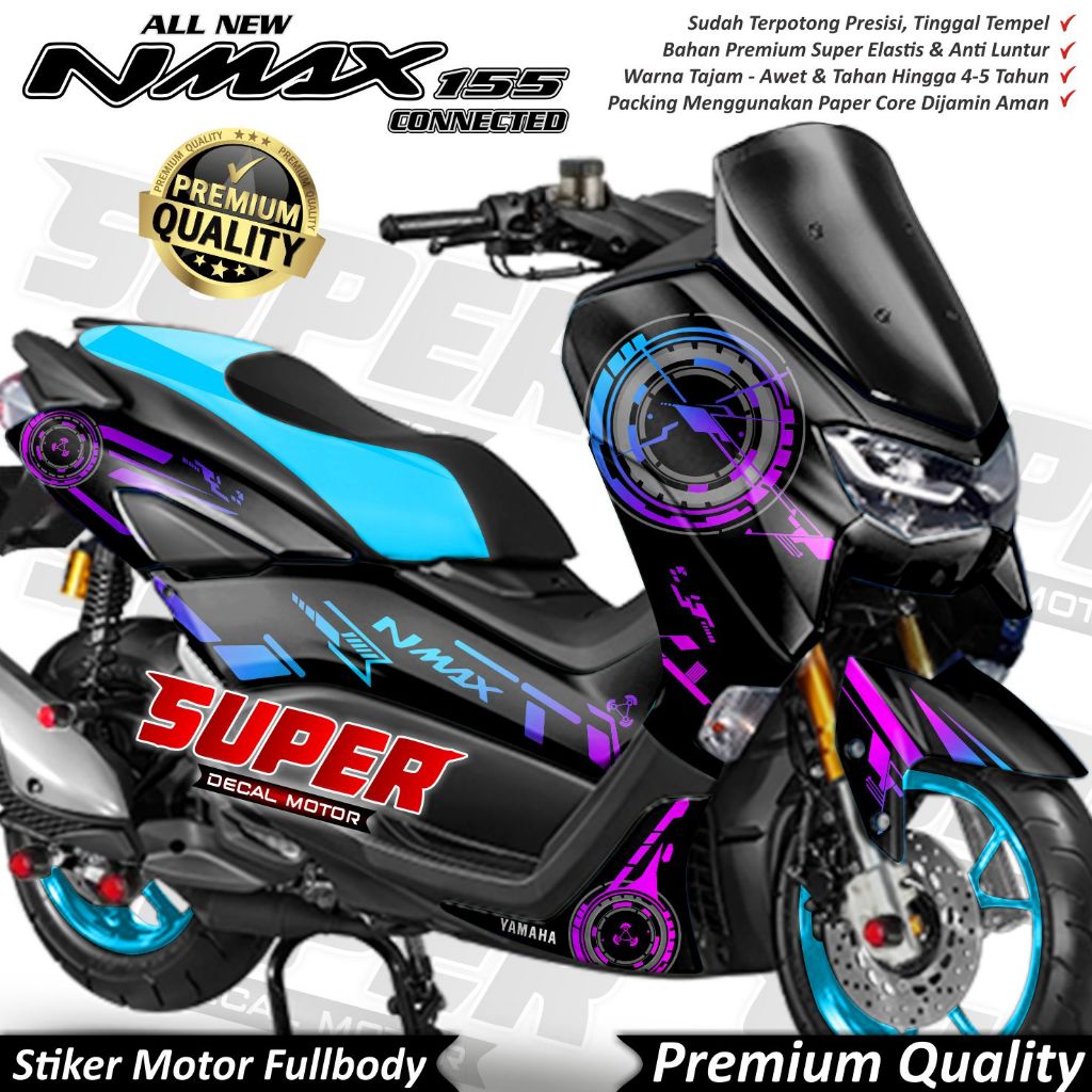 TERBARU Stiker Decal Yamaha Nmax 2020 2021 2022 Full Body Variasi Hitech Gradasi Keren