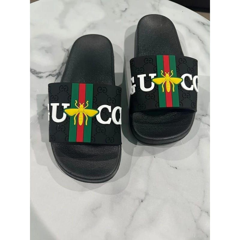 SANDAL GUCCI HITAM PRIA ORIGINAL 100%