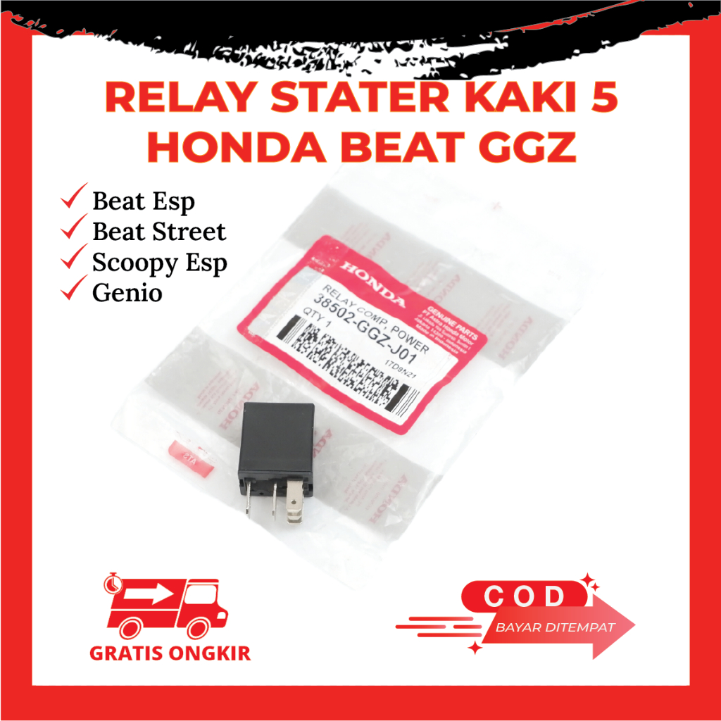 Relay Stater Kaki 5 Motor Honda Beat Sporty, Beat Street, Beat ESP, Genio, Scoopy Esp GGZ