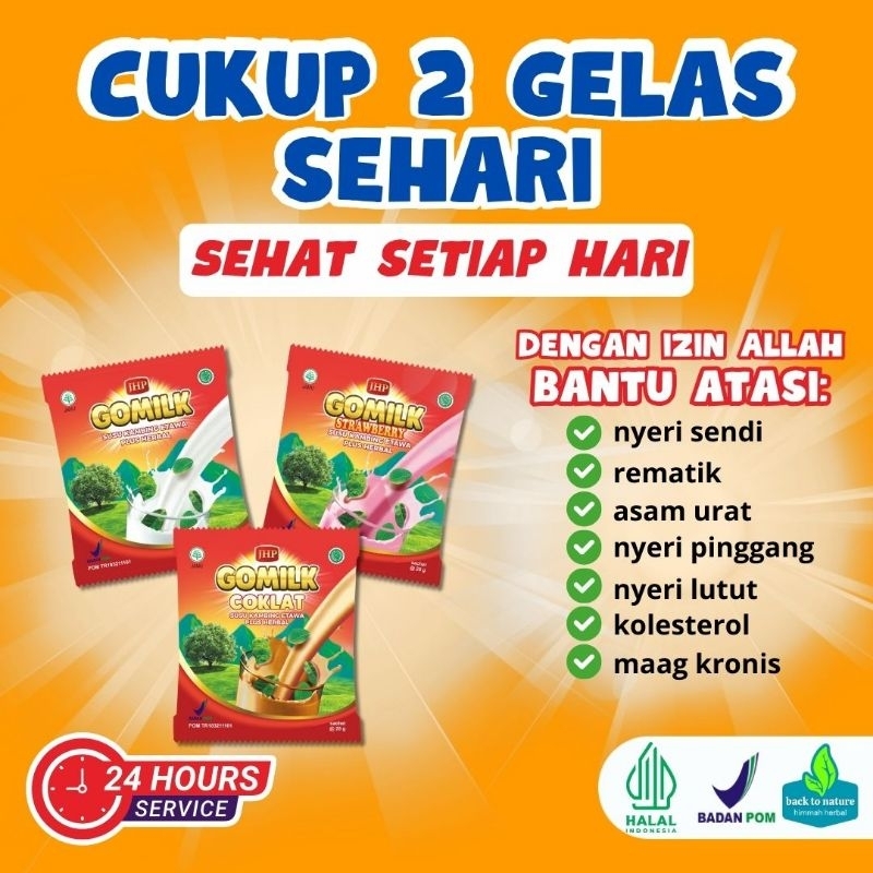 

GOMILK SACHET susu kambing etawa untuk mengatasi dan mencegah nyeri sendi lutut