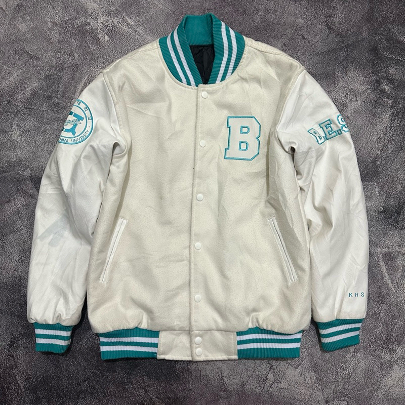 Varsity jacket univ leather varsity broken white jacket varsity second