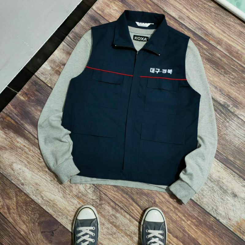 VS5 vest rompi tactical fishing outdoor size M L XL navy kanvas full multi pocket cowok pria wanita 