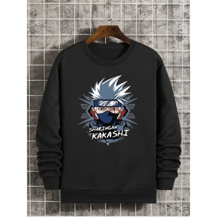 Sweeter Karakter Kakashi Cowok Distro Sweatshirt Cewek Suiter Anime Pria Switer Hoddy Crop Perempuan