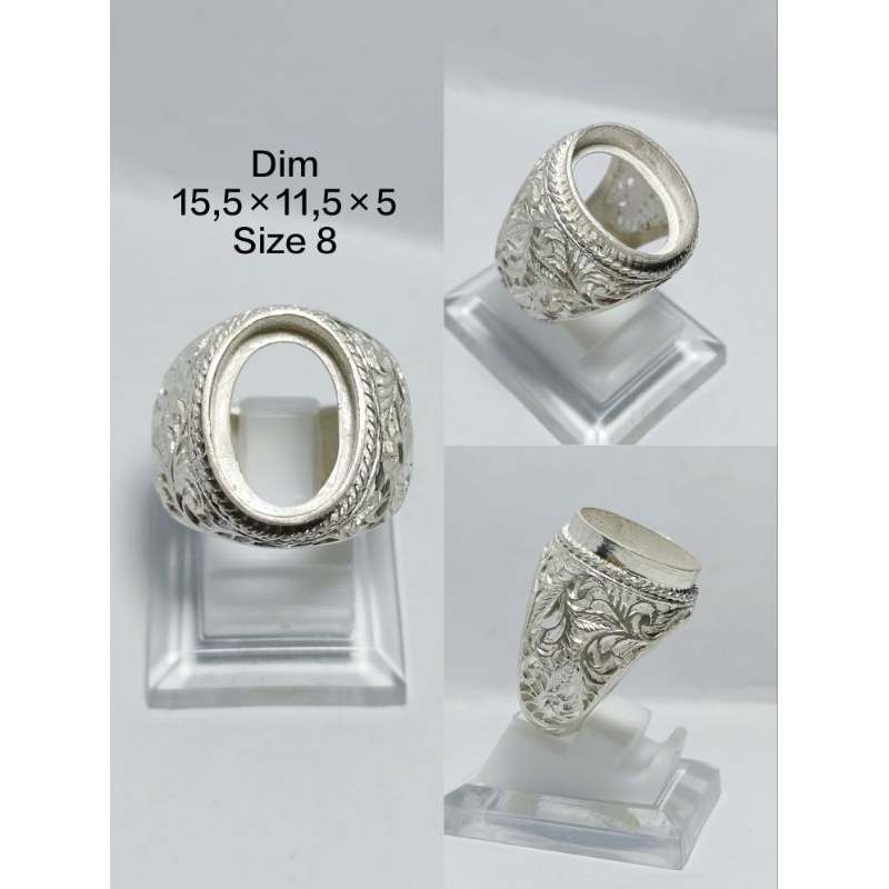 Ring cincin/emban PERAK UKIR(11G)
