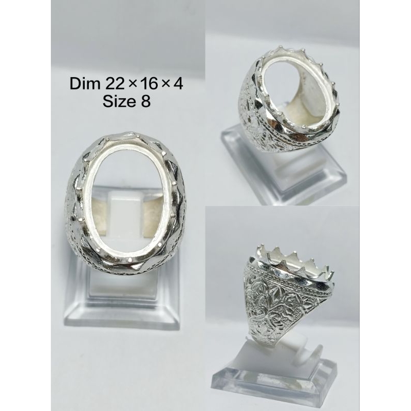 Ring cincin/emban PERAK UKIR MODEL CAKAR(15G)