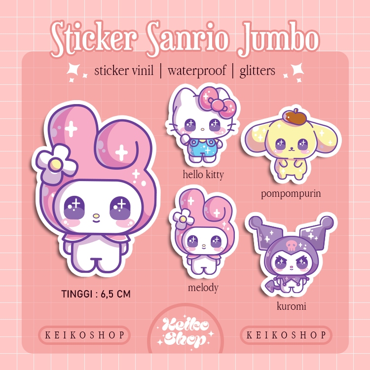 

STICKER SANRIO JUMBO WATERPROOF GLITTER