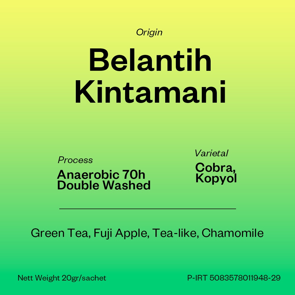 

Coffee Sachet 20gr - Belantih Kintamani