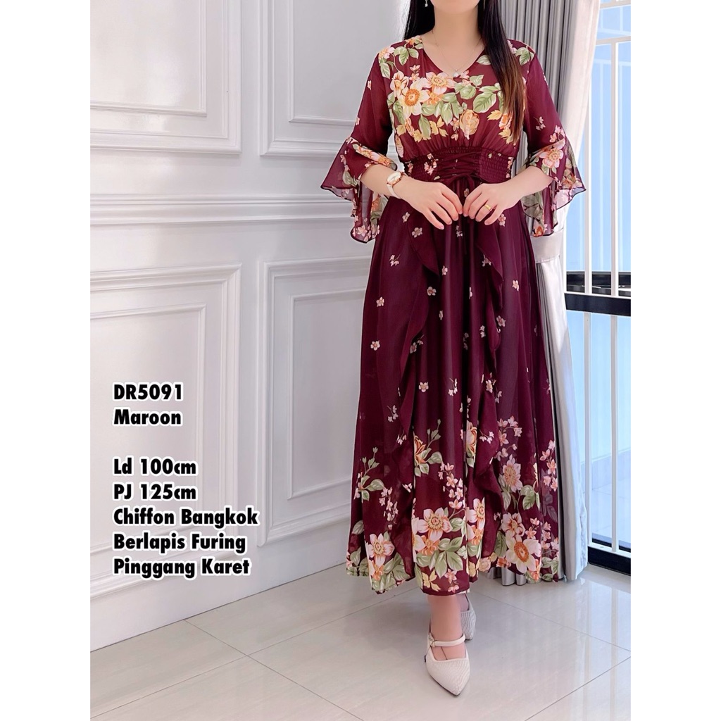 DR5091 Dress Chiffon Bangkok