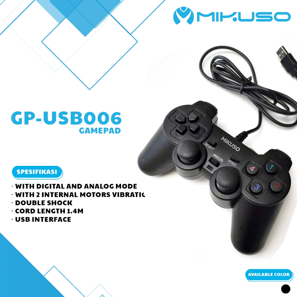 Stick game analog game pad mikuso GP USB 006 joystick Garansi 1 tahun