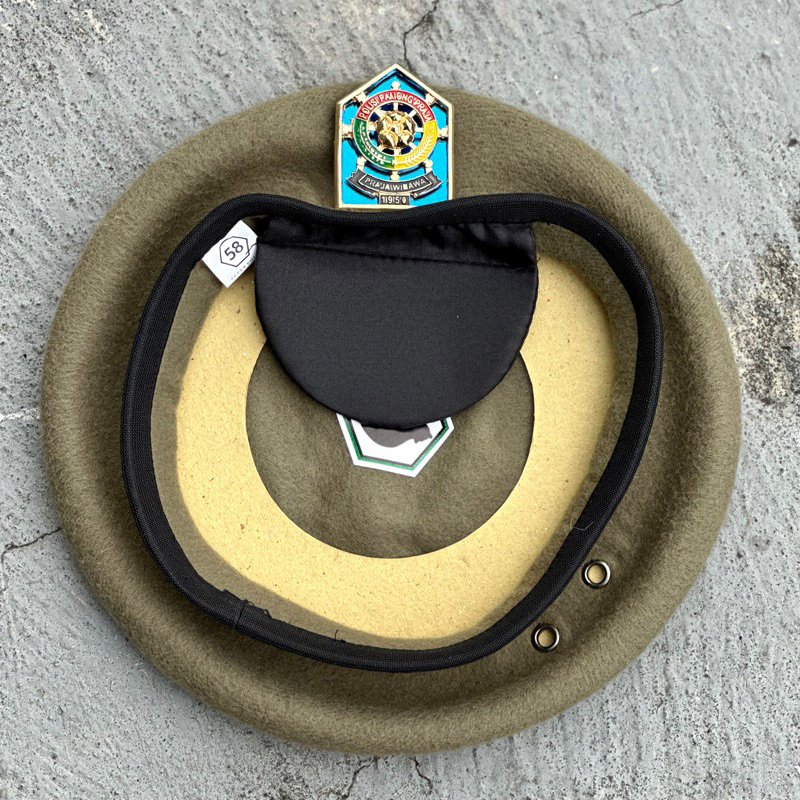 Topi baret SATPOL PP + EMBLEM MIRROR Super Polar