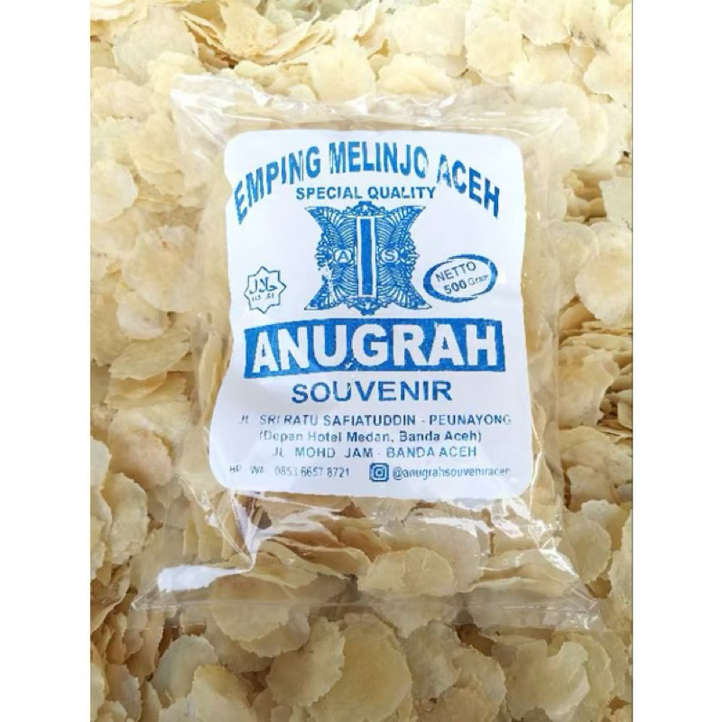 

EMPING SUPER KHAS ASLI ACEH / Emping Aceh Super Tipis 500 gram