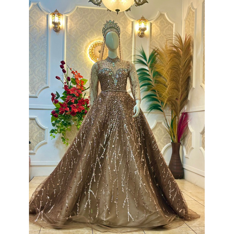 gown crinolin gradasi