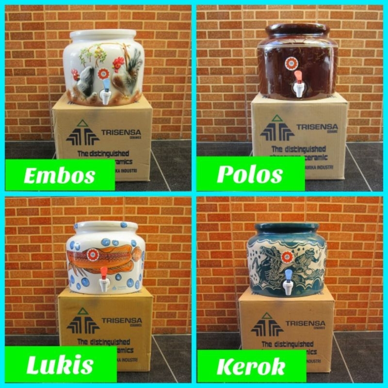 Guci Galon Keramik Polos Trisensa