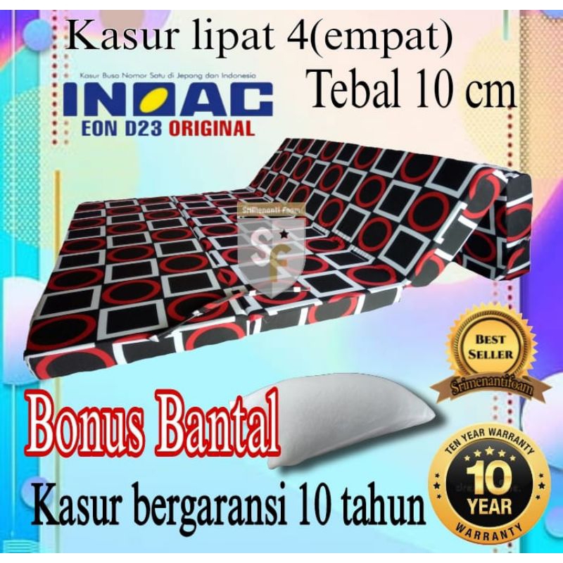 Kasur lipat .Kasur lipat inoac tebal 10cm.bergaransi 10tahun