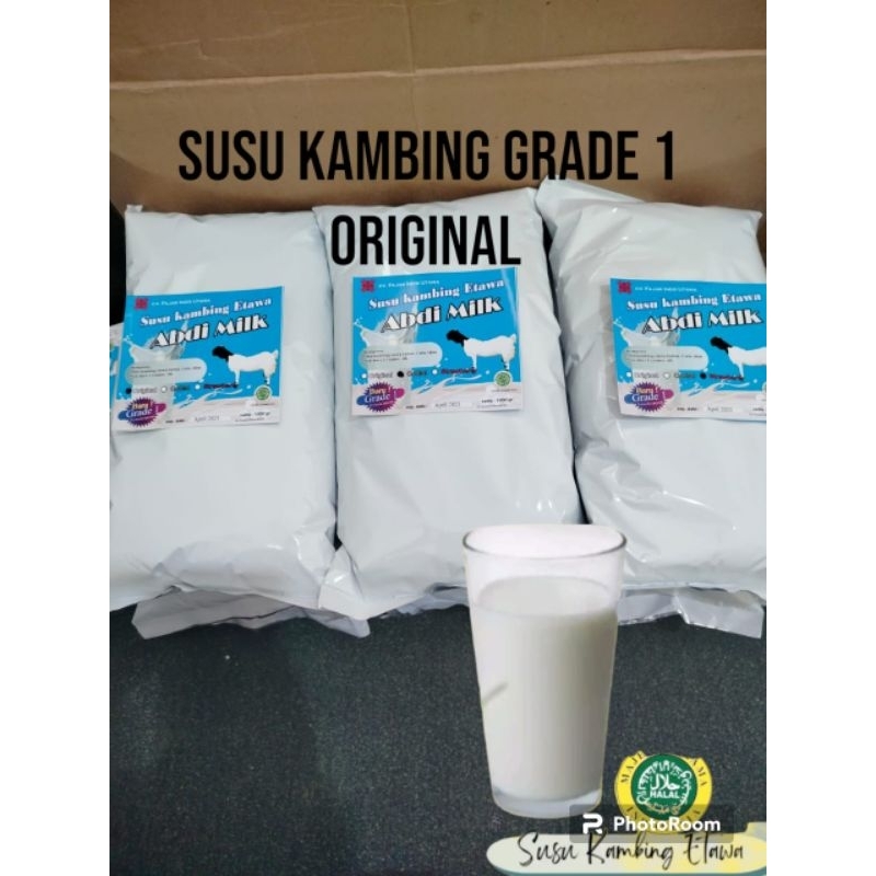 

SUSU KAMBING ETAWA 1KG KEMASAN ALUMINIUM FOIL GARDE 1, original, stowberry, coklat, madu,full crem