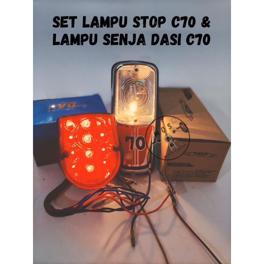 Lampu Stop C70 LED Set Lampu Senja C70 stoplamp C70 Set Logo Panel Dada Lampu Senja Dasi C70