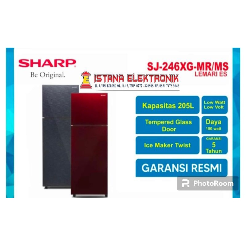 KULKAS SHARP 2 PINTU SJ-246XG-MR/MS