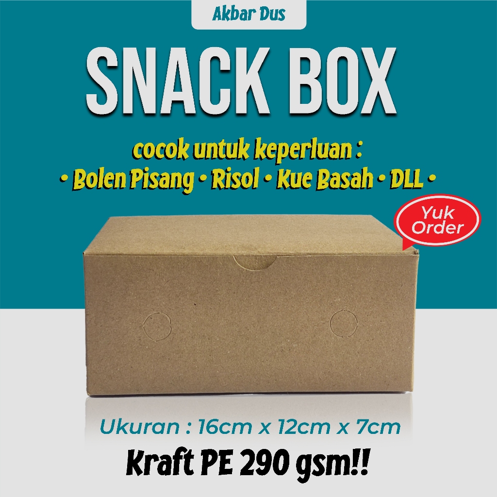 

Dus Snack Box Kraft PE 290 gsm Laminasi