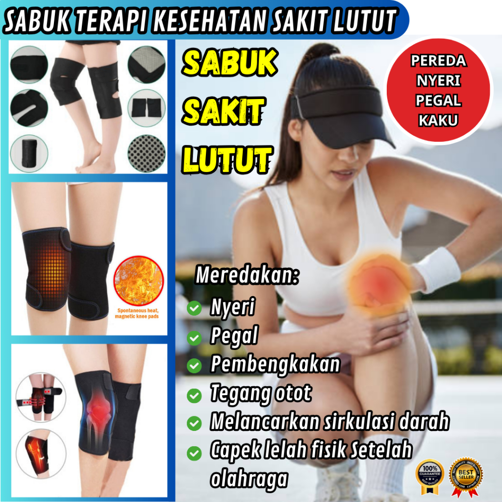 solusi sakit lutut Pegal terapi kesehatan sabuk penghangat lutut magnetic